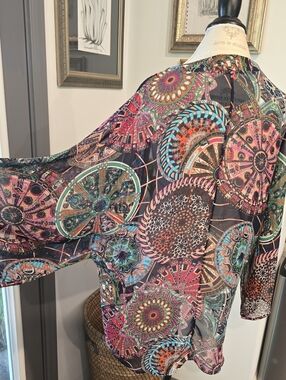 Haute Society Multicolor Floral Print Kimono - Pink Accent